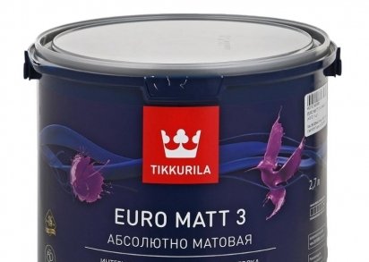 Краска Тиккурила (Tikkurila) интерьерная EURO MATT 3 A гл/мат 2,7л